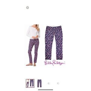 LILLY PULITZER WORTH SKNNY MINI JEANS IN BRIGHT NAVY BOCCE SIZE 4